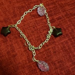 Purple charms bracelet